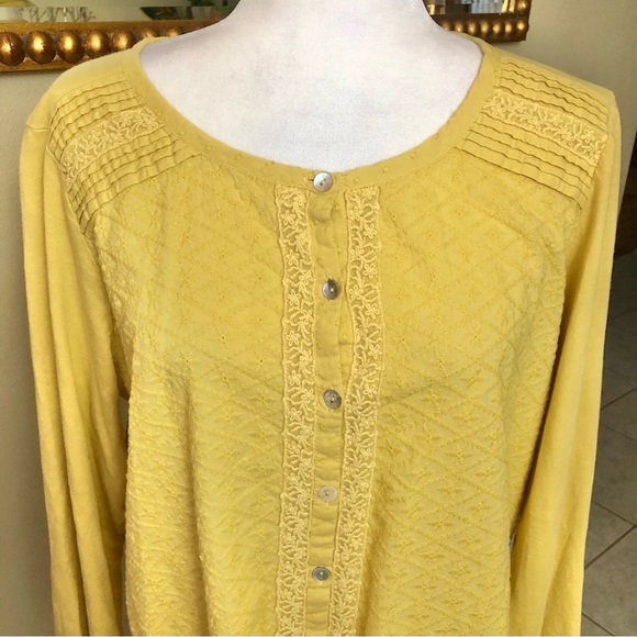 LOGO Cotton Blend Embroidered Knit Button Down Shirt - Picture 3 of 12